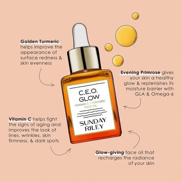 Sunday Riley C.E.O Glow Vitamin C + Turmeric Face Oil 10ml - Picture 3 of 11